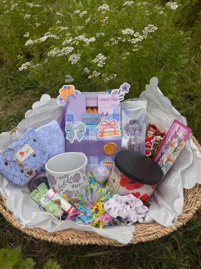 Picnic blind date with a book self care package