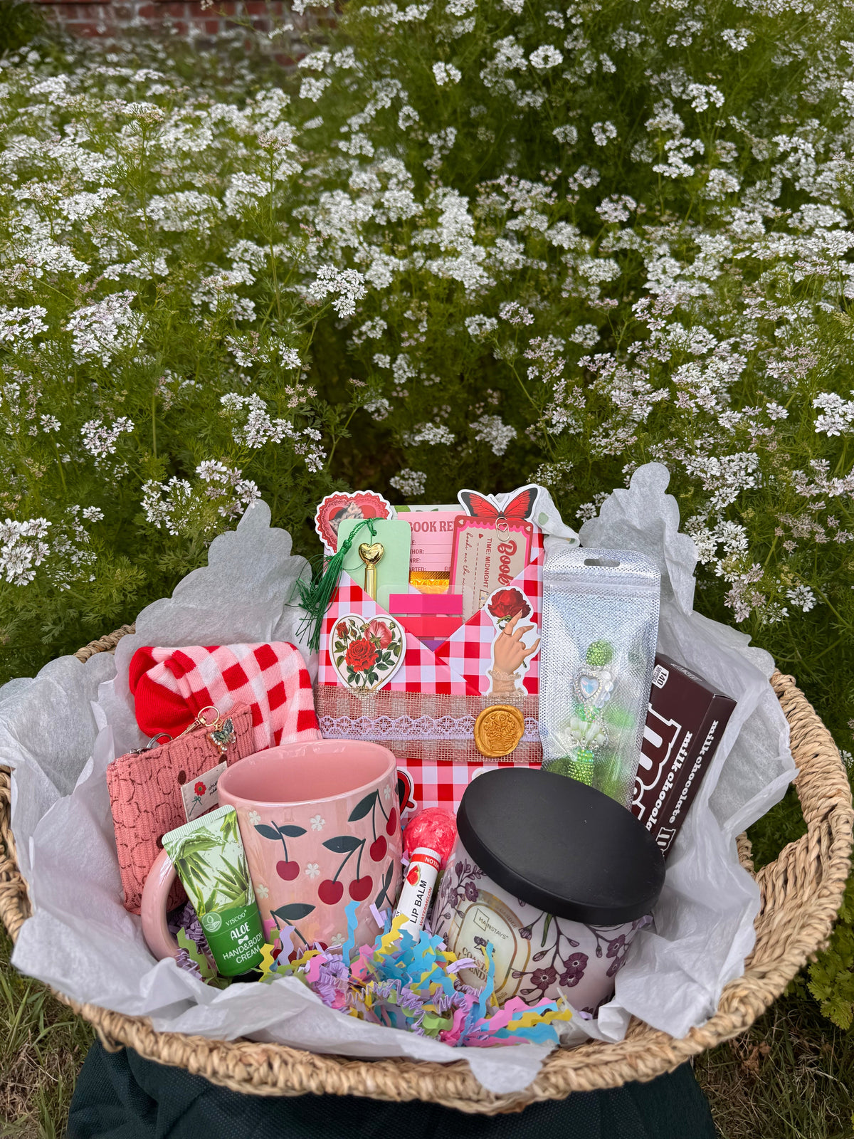 Picnic blind date with a book self care package
